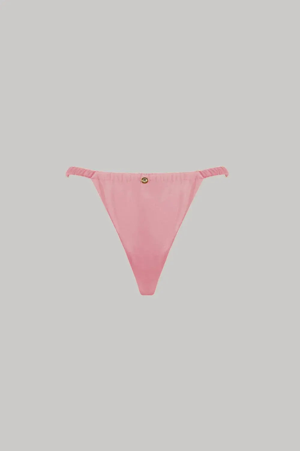 Sofia Bikini Bottoms in Pink Musk with Tunneling Elastic Ruching - Love Salve